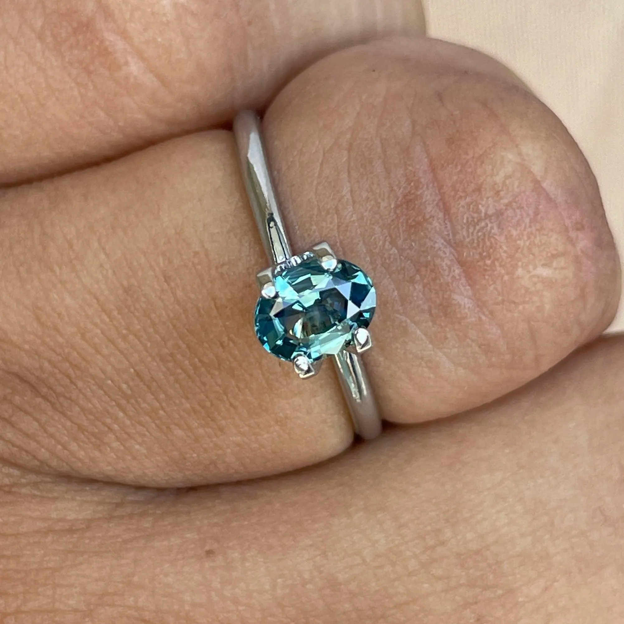 Teal sapphire stone Oval cut teal sapphire, 1.00 crt Sardinia Natural teal sapphire for engagement ring