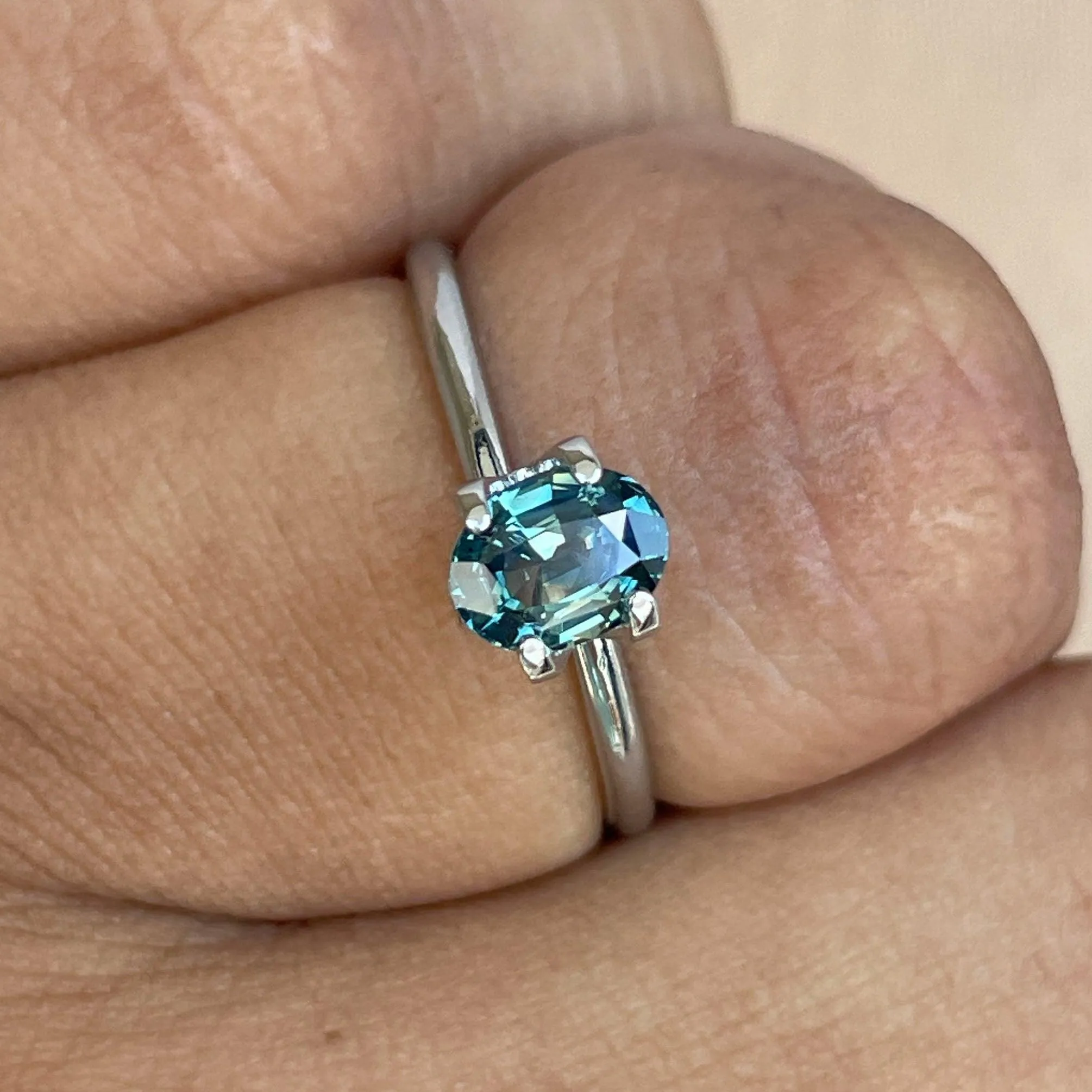 Teal sapphire stone Oval cut teal sapphire, 1.00 crt Sardinia Natural teal sapphire for engagement ring