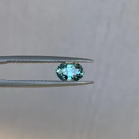 Teal sapphire stone Oval cut teal sapphire, 1.00 crt Svalbard, Norway Natural teal sapphire for custom ring