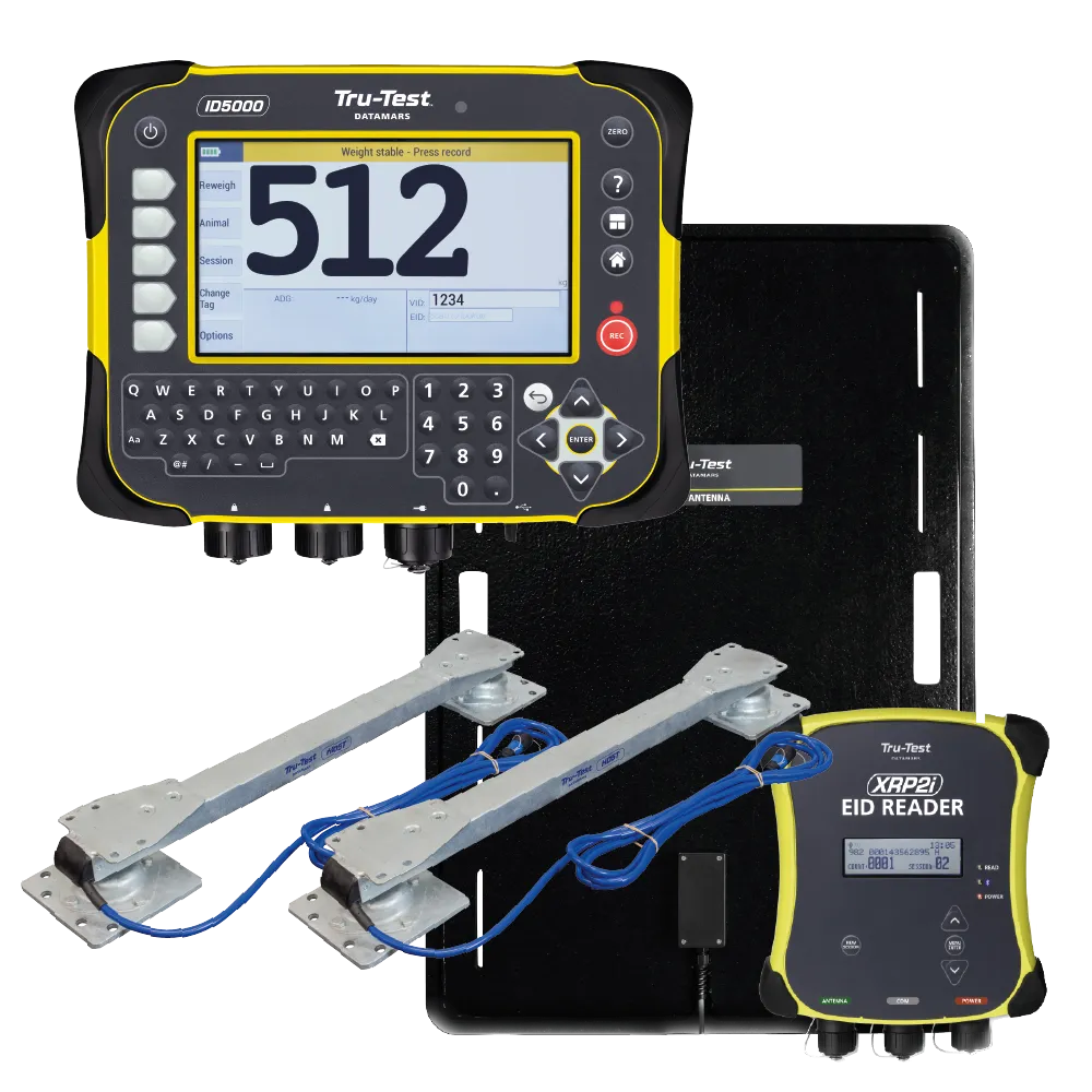 Tru-test ID5000 Weigh Indicator, EID Large Panel Reader system and HD5T Load bars bundle
