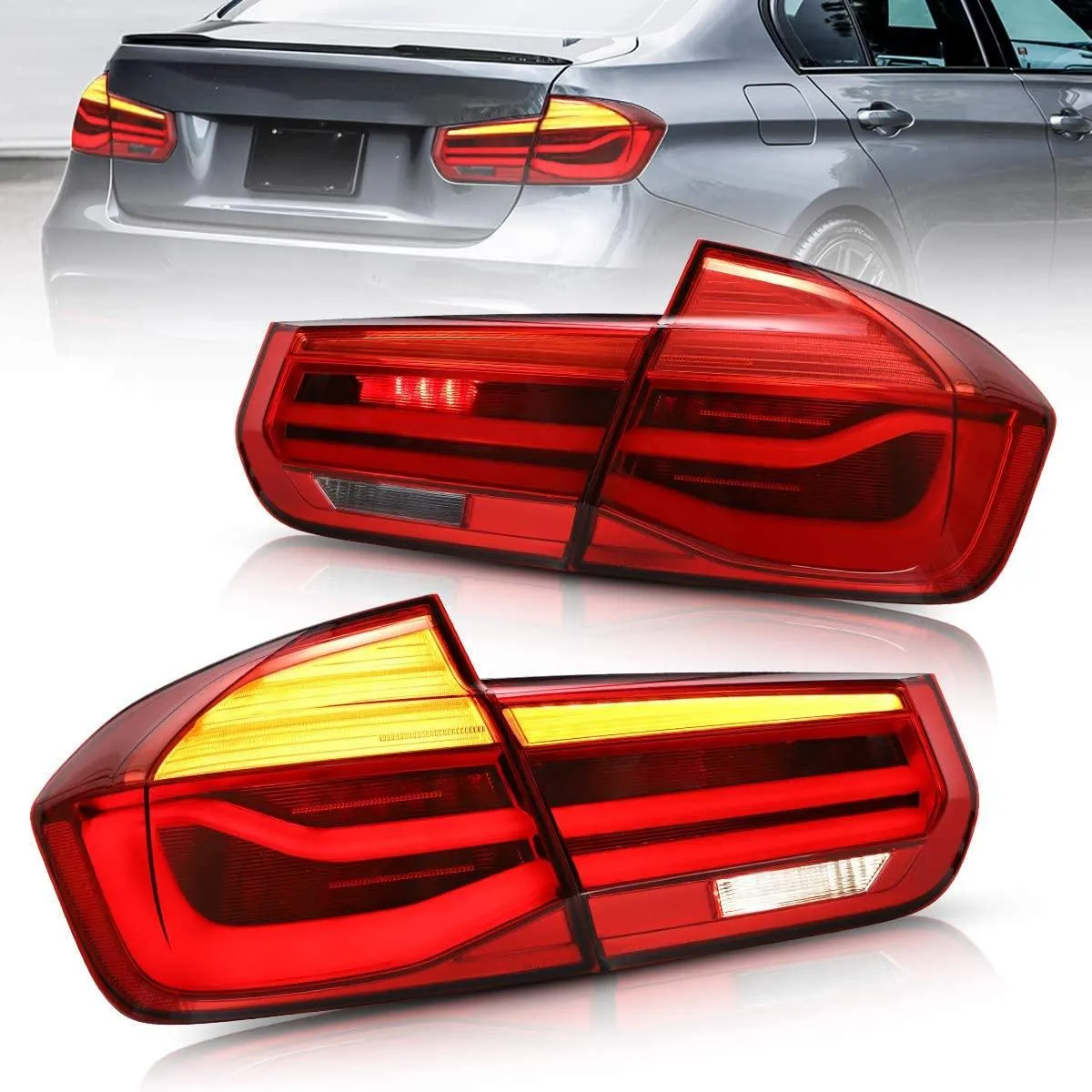 VLAND LED Tail Lights For 2012-2018 BMW 3-Series F30 F80 With Sequential Turn Signal [E-MARK]