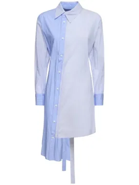 Yohji Yamamoto   Striped asymmetrical cotton shirt w/ zip 